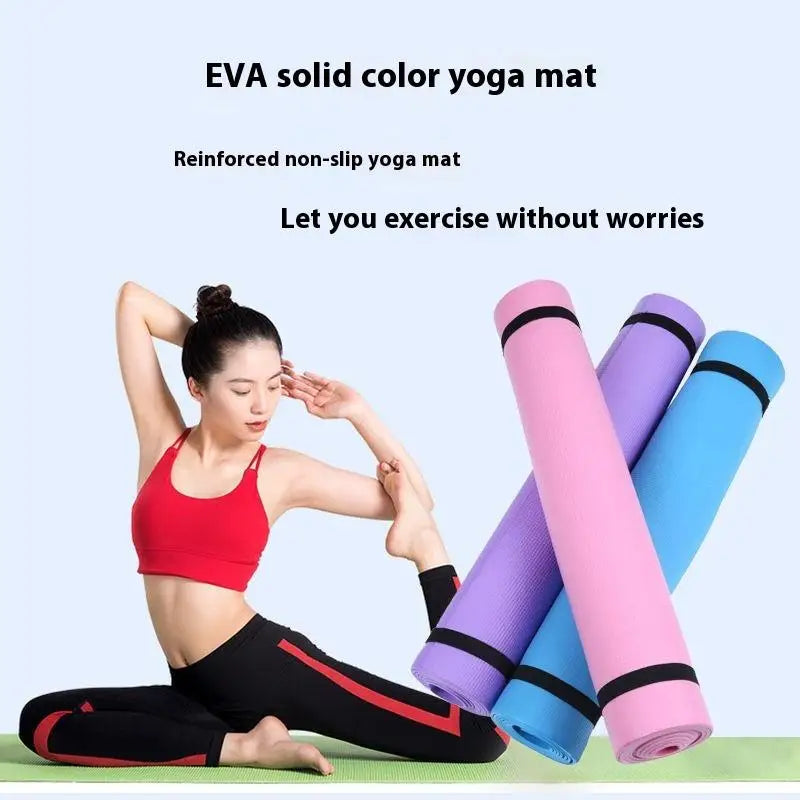 NEW 1PC Thick Yoga Mat Anti-skid Sports Fitness Mat 3MM EVA Comfort Foam Yoga Mat For Exercise Yoga And Pilates Gymnastics Mat