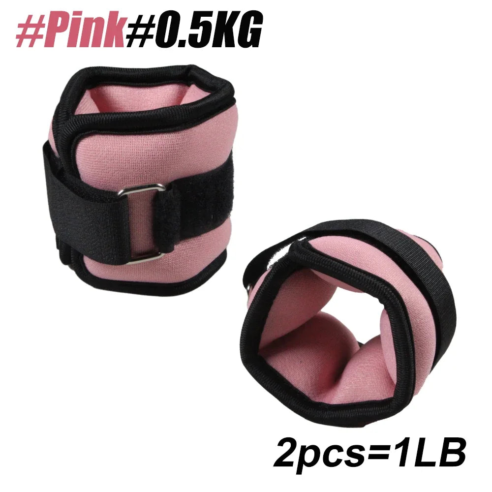 1Pair Adjustable Ankle&Wrist Weights (0.5kg/1kg Each)- Neoprene Leg Arm Weights for Women,Men,Strength Training for Running,Yoga