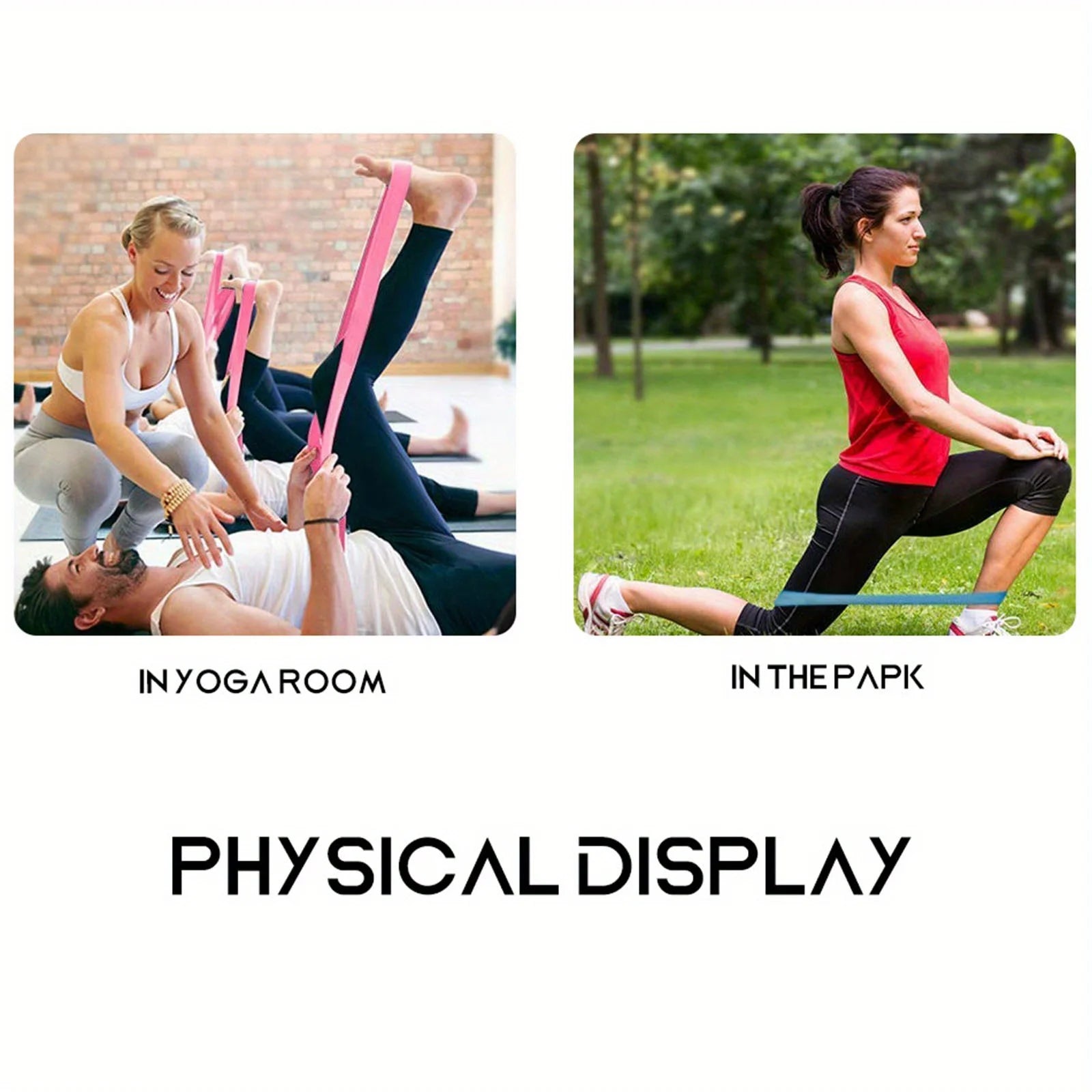 Resistance Bands 5 Levels 10-40LB Elastic Workout Bands for Yoga,Pilates,Strength Train,Home Gym Fitness,Physical for Women Men