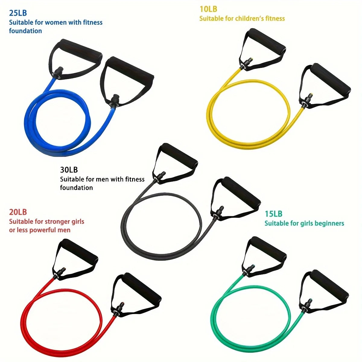 Resistance Bands With Handles Exercise Bands Workout Bands With Handles For Men Women Strength Training Equipment At Home