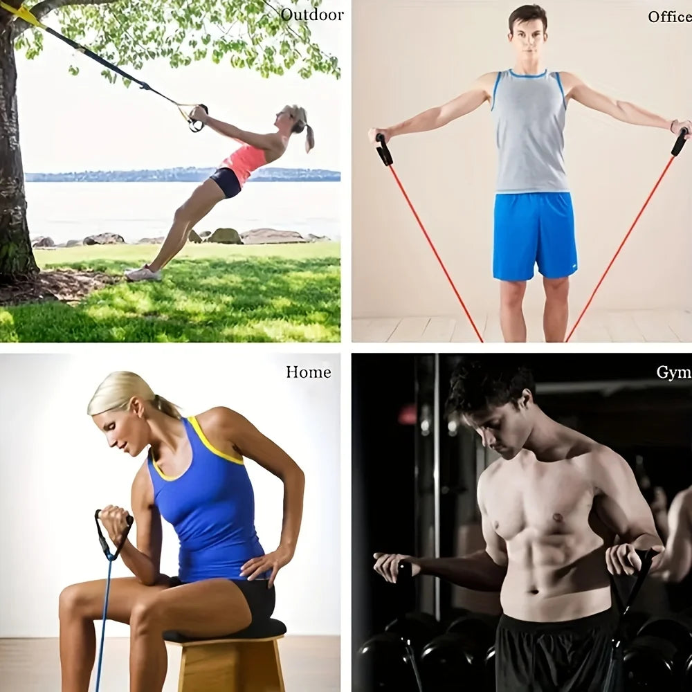 Resistance Bands With Handles Exercise Bands Workout Bands With Handles For Men Women Strength Training Equipment At Home