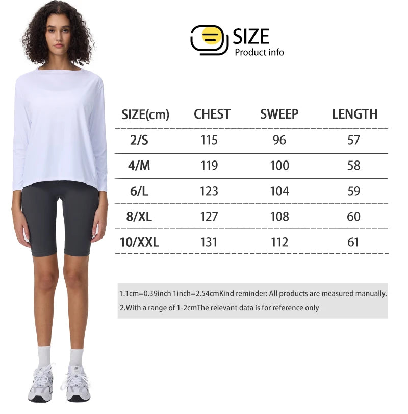 Yoga Long Sleeve Workout Top Running Clothes Physical Shirts & Blouses Top Fitness Loose T-shirt Clothing Sportswear Woman Gym