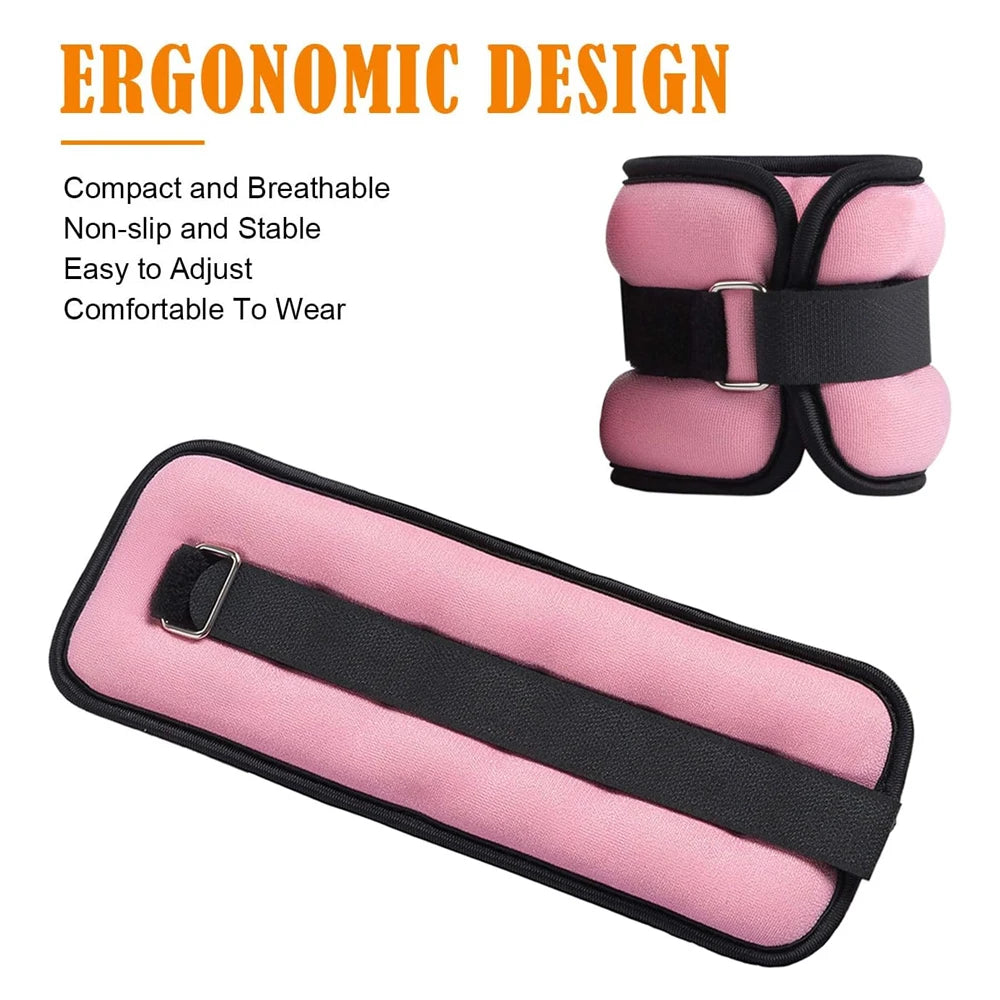 1 Pair Ankle Wrist Weights for Men and Women, (0.25kg/0.5kg Each Pack) Leg Arm Wrist Weights with Adjustable Strap for Fitness