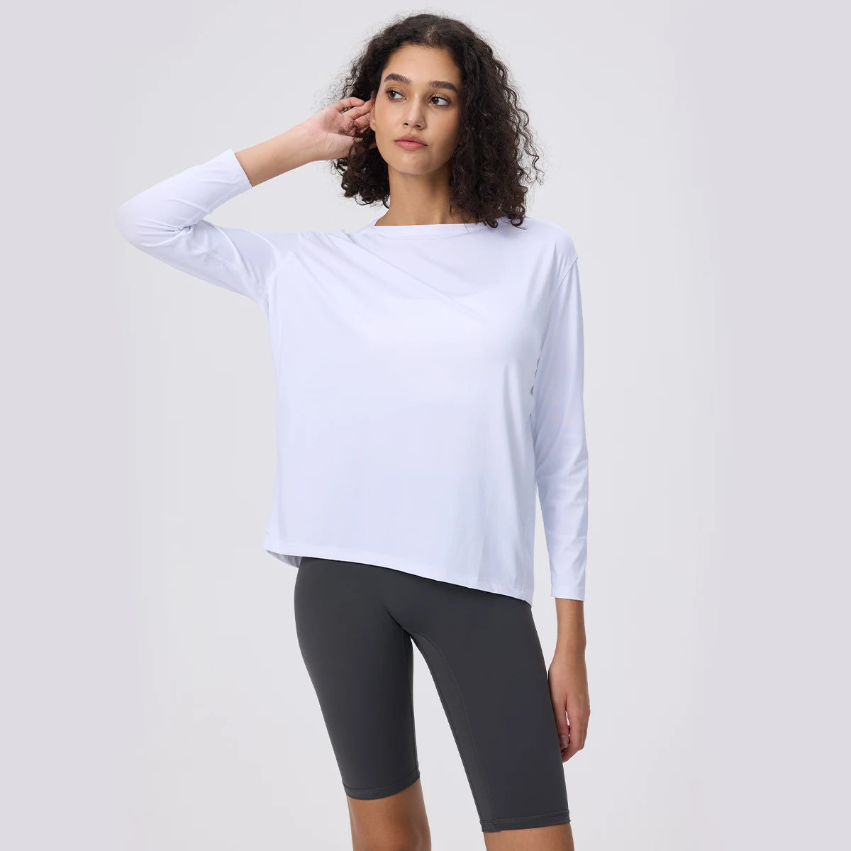 Yoga Long Sleeve Workout Top Running Clothes Physical Shirts & Blouses Top Fitness Loose T-shirt Clothing Sportswear Woman Gym