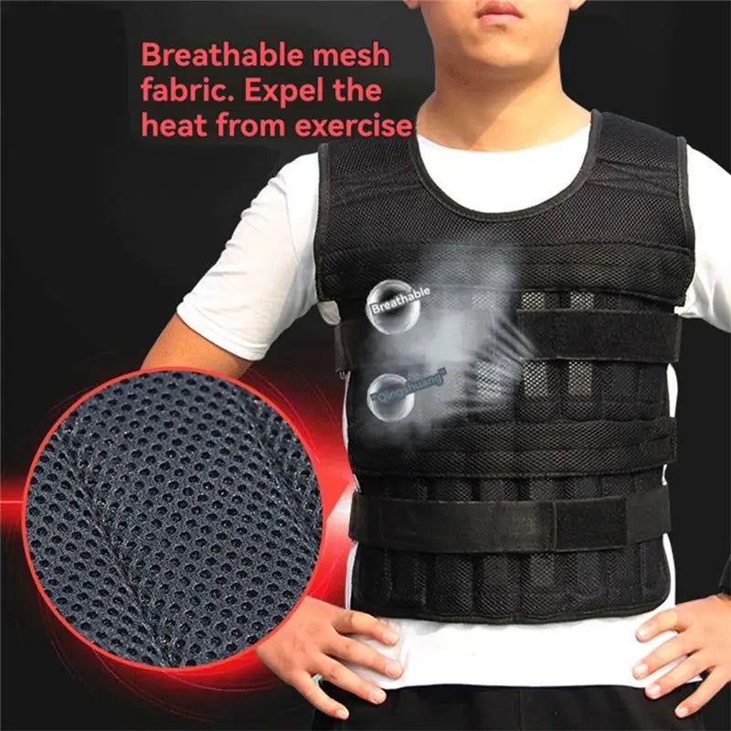 20KG Weighted Vest Training Fitness Weighted Jacket For Strength Endurance Running Not Included Steel Plate