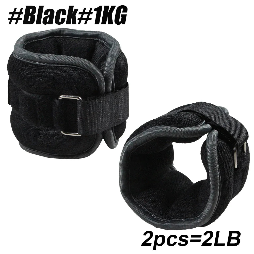 1Pair Adjustable Ankle&Wrist Weights (0.5kg/1kg Each)- Neoprene Leg Arm Weights for Women,Men,Strength Training for Running,Yoga
