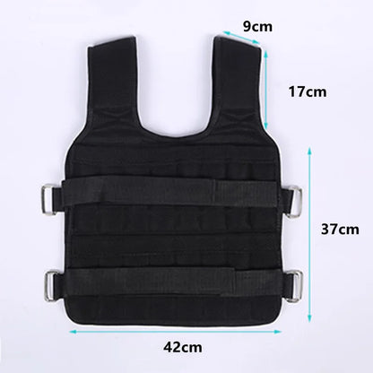 Adjustable Workout Weighted Vest,20KG Training Fitness Weighted Jacket,for Strength Endurance Running,Not Included Steel Plate