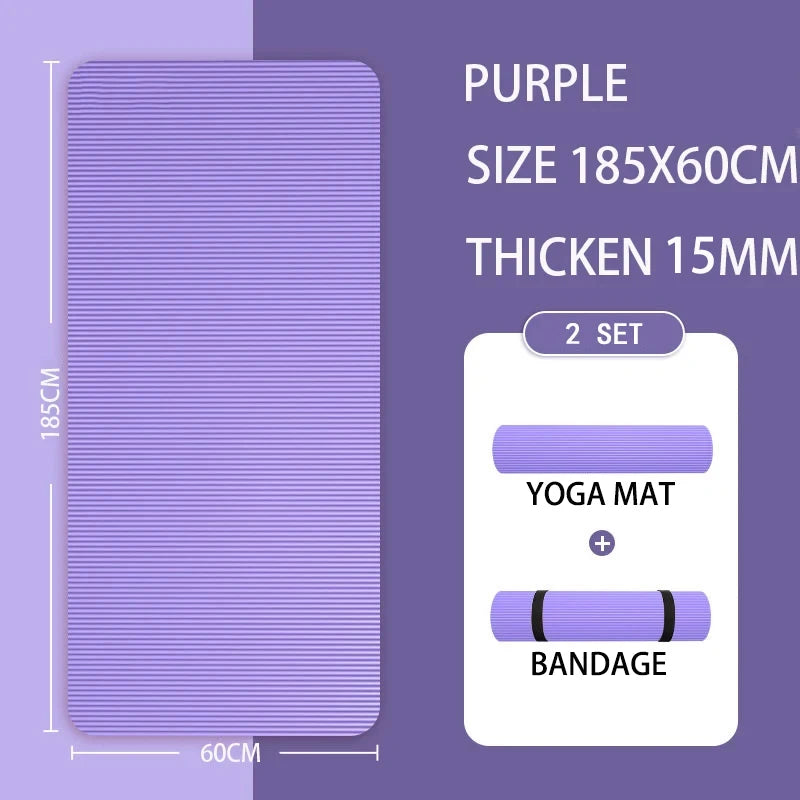 Yoga Mat with A Thickness of 20mm Anti Slip Pilates Fitness Mat Environmentally Friendly Tear Resistant WOMEN&