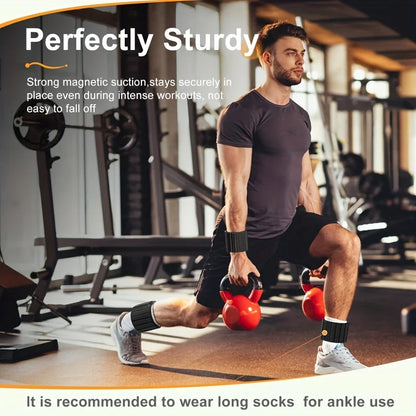 New Magnetic Wrist Weights, 1 Kg Ankle Weights for Women Men, 2 Pack Stackable, Ideal for Jogging/Yoga &amp; More, Great Gift Idea