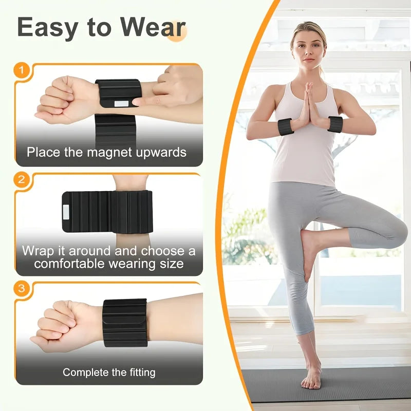New Magnetic Wrist Weights, 1 Kg Ankle Weights for Women Men, 2 Pack Stackable, Ideal for Jogging/Yoga &amp; More, Great Gift Idea