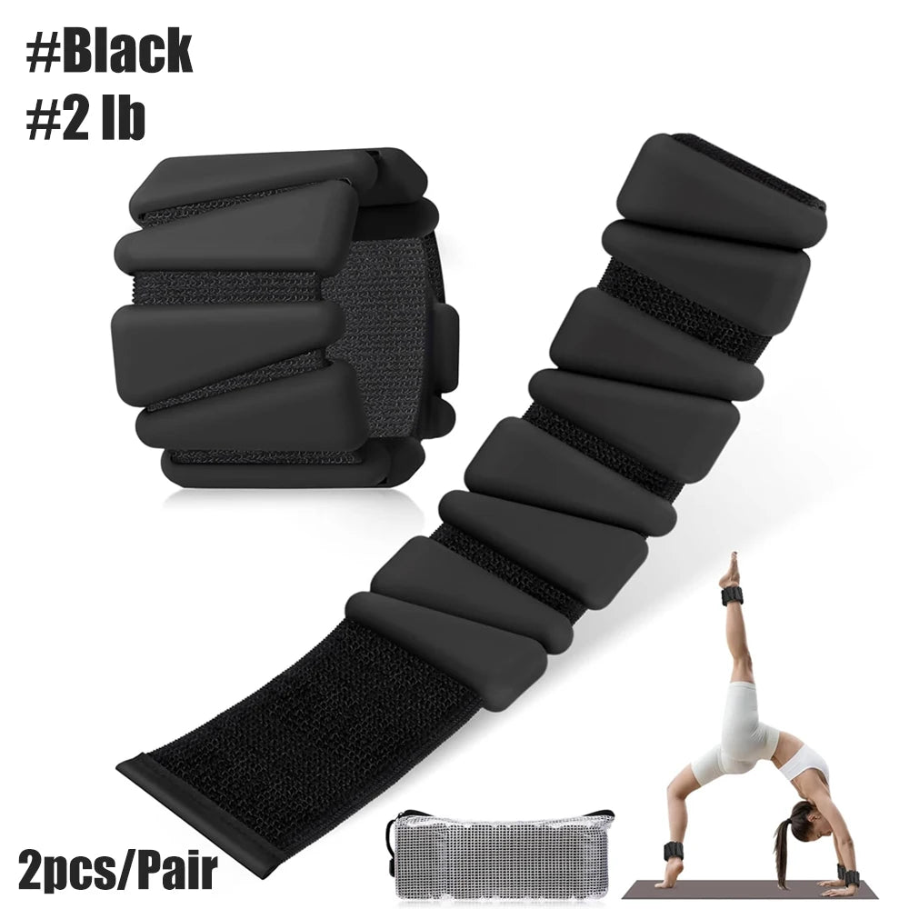 1Pair Ankle Weights for Women,2 lbs/4 lbs Adjustable Wrist Arm Weights for Women &amp; Men Yoga Training Walking Jogging Aerobics