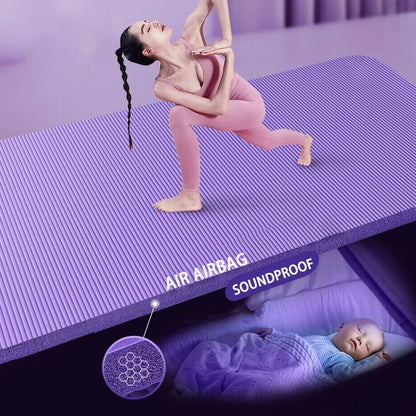 Yoga Mat with A Thickness of 20mm Anti Slip Pilates Fitness Mat Environmentally Friendly Tear Resistant WOMEN&