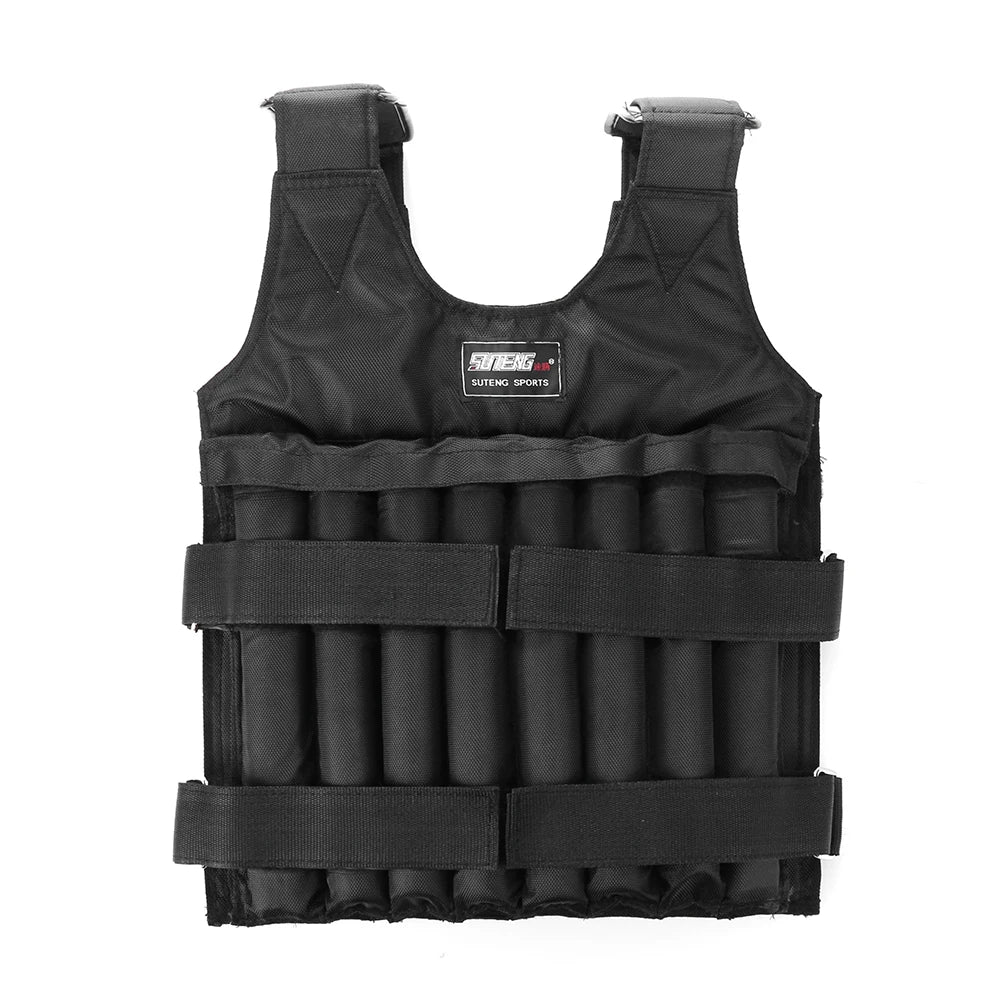 3/15/50kg Loading Weight Vest Adjustable Weighted Training Exercise Waistcoat Jacket Sand Clothing for Running Fitness Equipment
