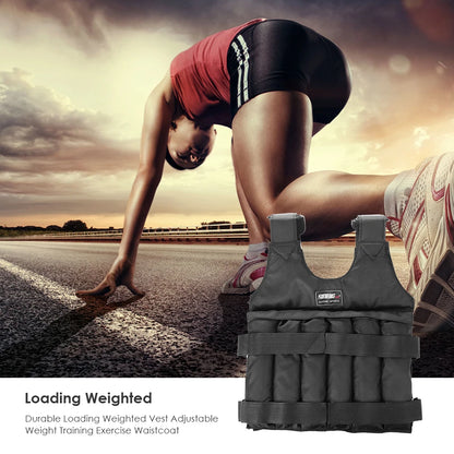 1-20kg/50kg Adjustable Weight Empty Vest Weight Training Suit Fitness Running Vest Training Exercise Workout Jacket for Jogging