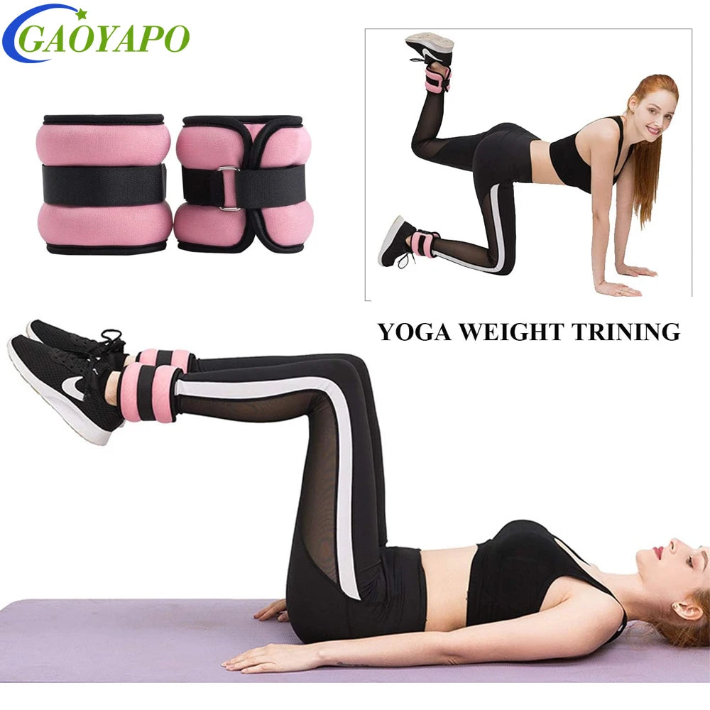 1Pair Adjustable Ankle&amp;Wrist Weights (0.5kg/1kg Each)- Neoprene Leg Arm Weights for Women,Men,Strength Training for Running,Yoga