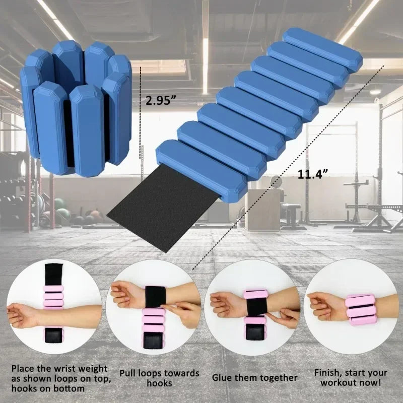 Wrist &amp; Ankle Weights for Women Men Adjustable Arm &amp; Leg Weights Wearable Weighted Bracelet for Yoga Running Cardio Gym Workouts