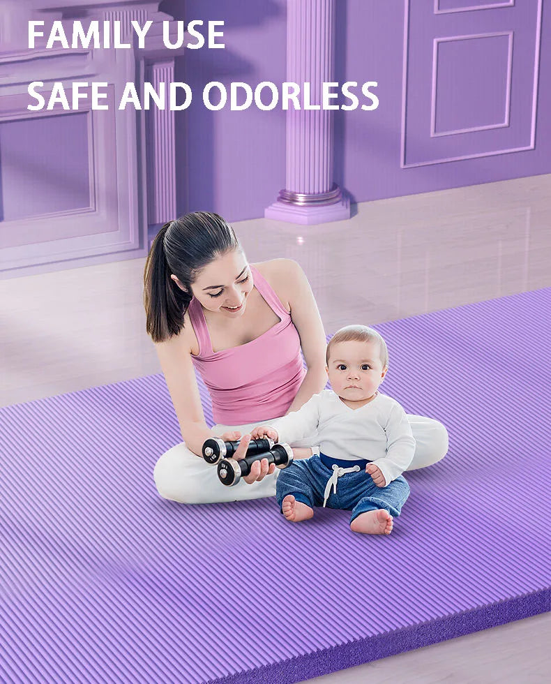 Yoga Mat with A Thickness of 20mm Anti Slip Pilates Fitness Mat Environmentally Friendly Tear Resistant WOMEN&