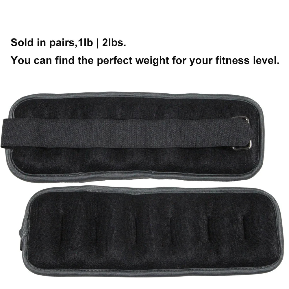 1Pair Adjustable Ankle&amp;Wrist Weights (0.5kg/1kg Each)- Neoprene Leg Arm Weights for Women,Men,Strength Training for Running,Yoga