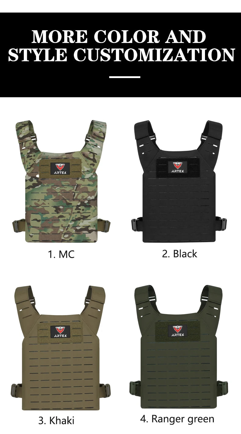 ARTEX Simple Weighted Vest Men Womens Weighted Vest for Walking Running Training Rucking Adjustable Weight Vest tactical vests