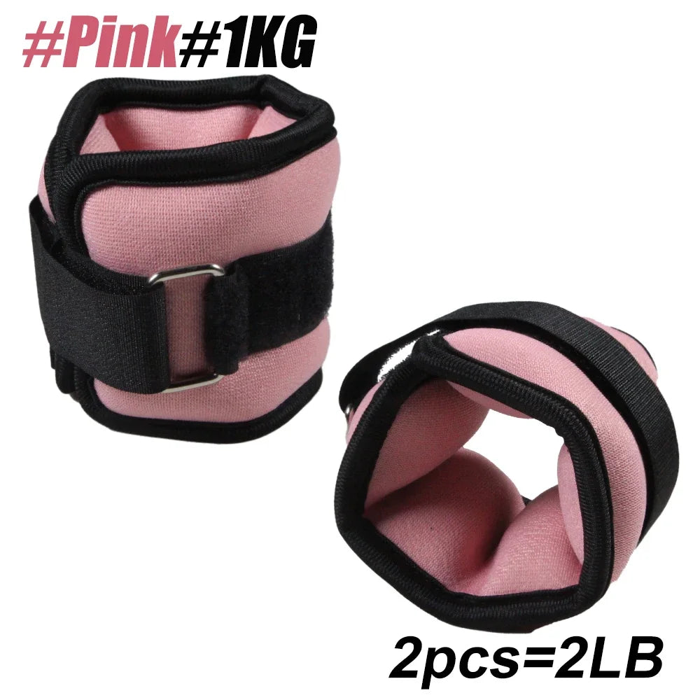 1Pair Adjustable Ankle&amp;Wrist Weights (0.5kg/1kg Each)- Neoprene Leg Arm Weights for Women,Men,Strength Training for Running,Yoga