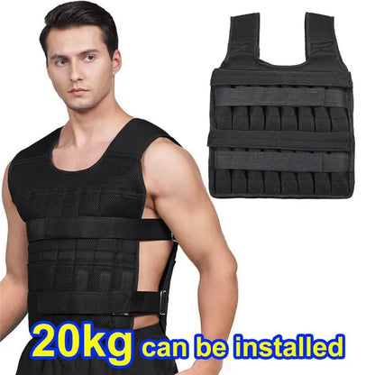 20KG Weighted Vest Training Fitness Weighted Jacket For Strength Endurance Running Not Included Steel Plate
