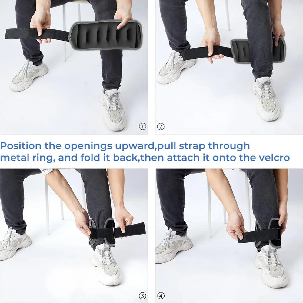 1Pair Adjustable Ankle&amp;Wrist Weights (0.5kg/1kg Each)- Neoprene Leg Arm Weights for Women,Men,Strength Training for Running,Yoga