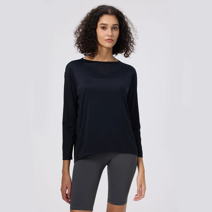 Yoga Long Sleeve Workout Top Running Clothes Physical Shirts &amp; Blouses Top Fitness Loose T-shirt Clothing Sportswear Woman Gym