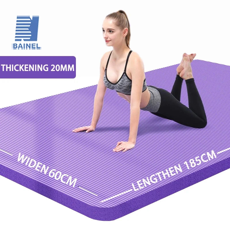 Yoga Mat with A Thickness of 20mm Anti Slip Pilates Fitness Mat Environmentally Friendly Tear Resistant WOMEN&