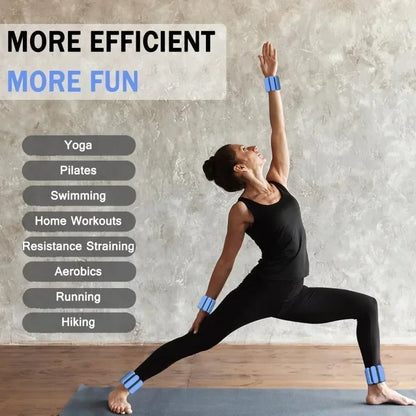 Wrist &amp; Ankle Weights for Women Men Adjustable Arm &amp; Leg Weights Wearable Weighted Bracelet for Yoga Running Cardio Gym Workouts