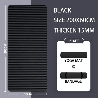 Yoga Mat with A Thickness of 20mm Anti Slip Pilates Fitness Mat Environmentally Friendly Tear Resistant WOMEN&