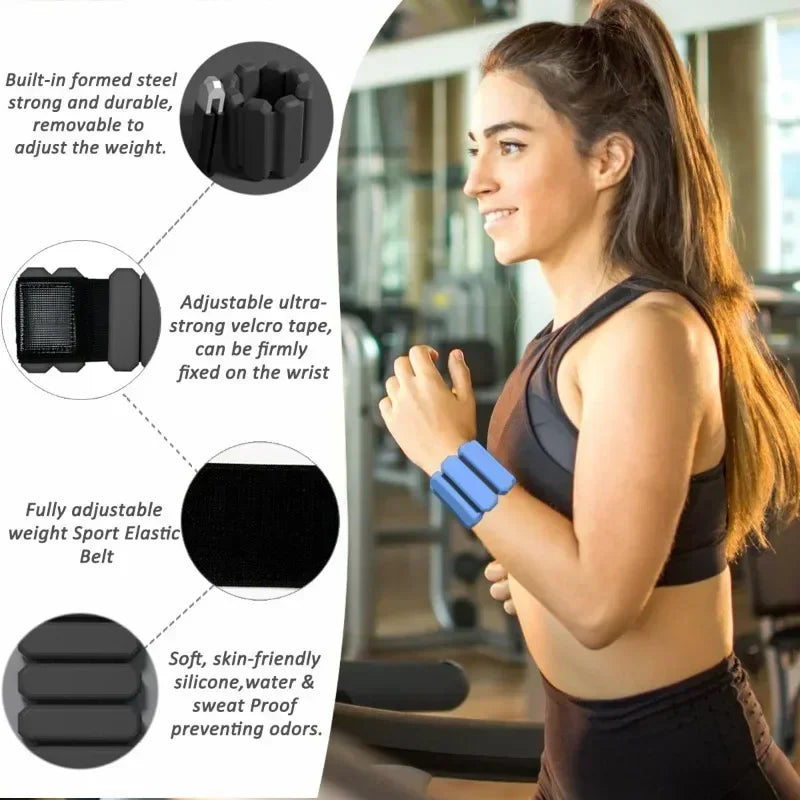Wrist &amp; Ankle Weights for Women Men Adjustable Arm &amp; Leg Weights Wearable Weighted Bracelet for Yoga Running Cardio Gym Workouts