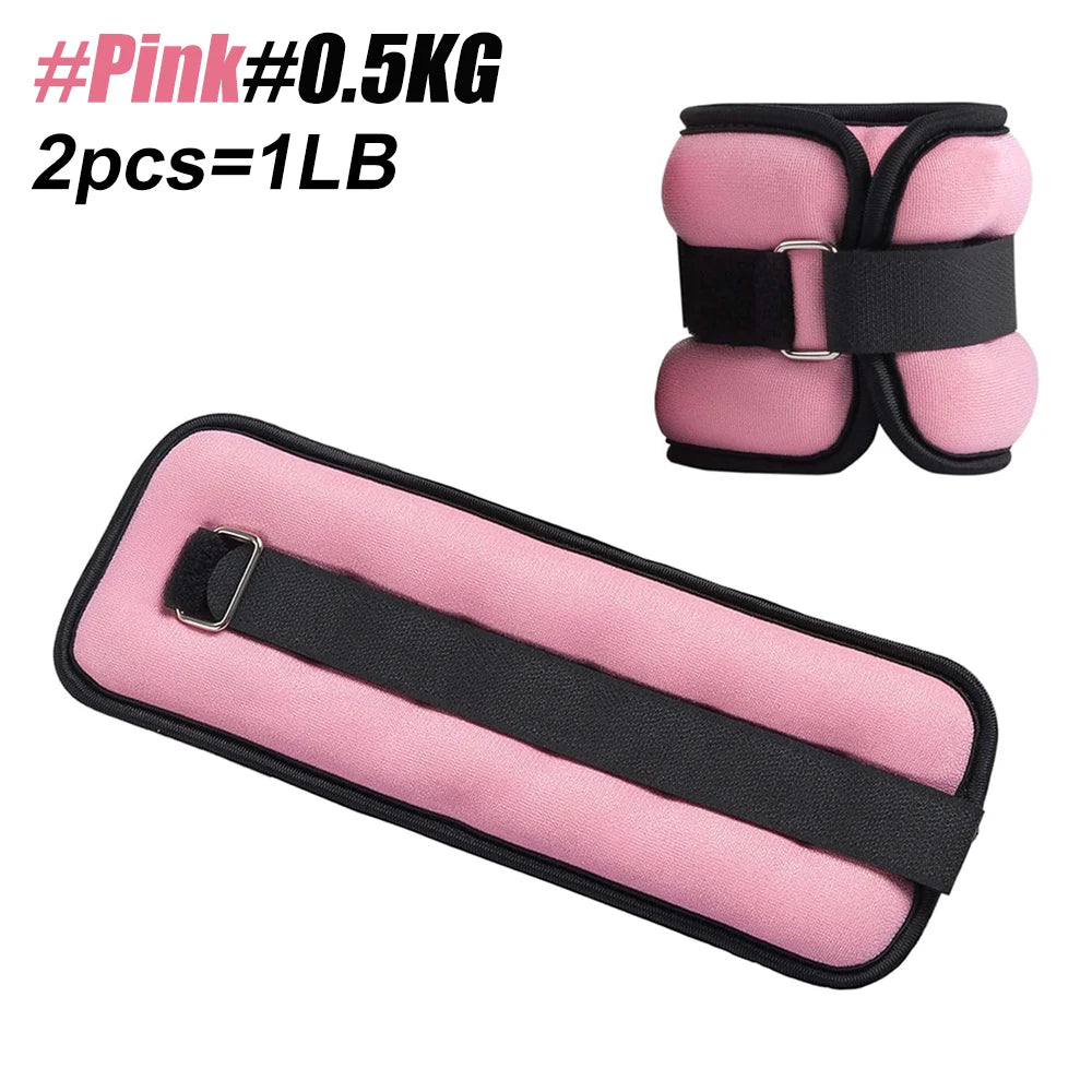 1 Pair Ankle Wrist Weights (0.25kg/0.5kg Each Pack) for Women Men, New Arm Leg Weights Set with Adjustable Straps for Exercise