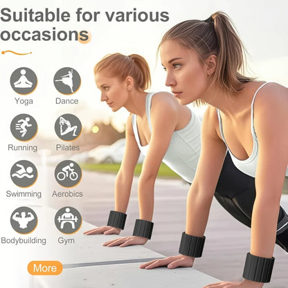 New Magnetic Wrist Weights, 1 Kg Ankle Weights for Women Men, 2 Pack Stackable, Ideal for Jogging/Yoga &amp; More, Great Gift Idea