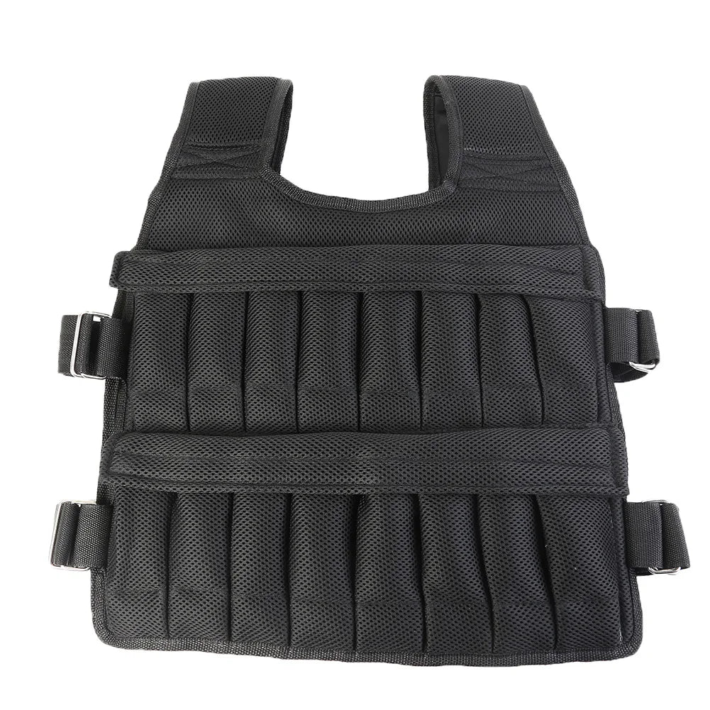 3/15/50kg Loading Weight Vest Adjustable Weighted Training Exercise Waistcoat Jacket Sand Clothing for Running Fitness Equipment