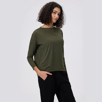 Yoga Long Sleeve Workout Top Running Clothes Physical Shirts &amp; Blouses Top Fitness Loose T-shirt Clothing Sportswear Woman Gym