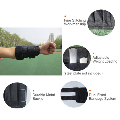 2 Packs  Loading 5/10kg Adjustable Wrist Weighted Oxford Ankle Weighted Exercise Weight Loading Wraps Strength Training (Empty)