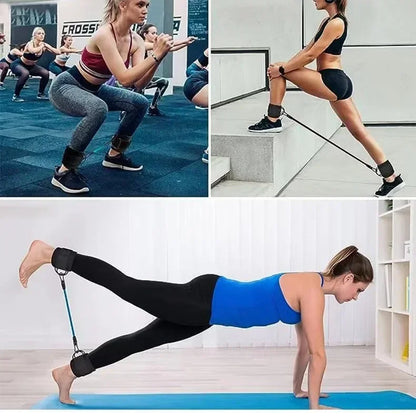 Resistance Band Set Workout Exercise Equipments Ankle Straps Fitness Yoga Elastic Fitness Bands For Home Gym Man And Woman Sport