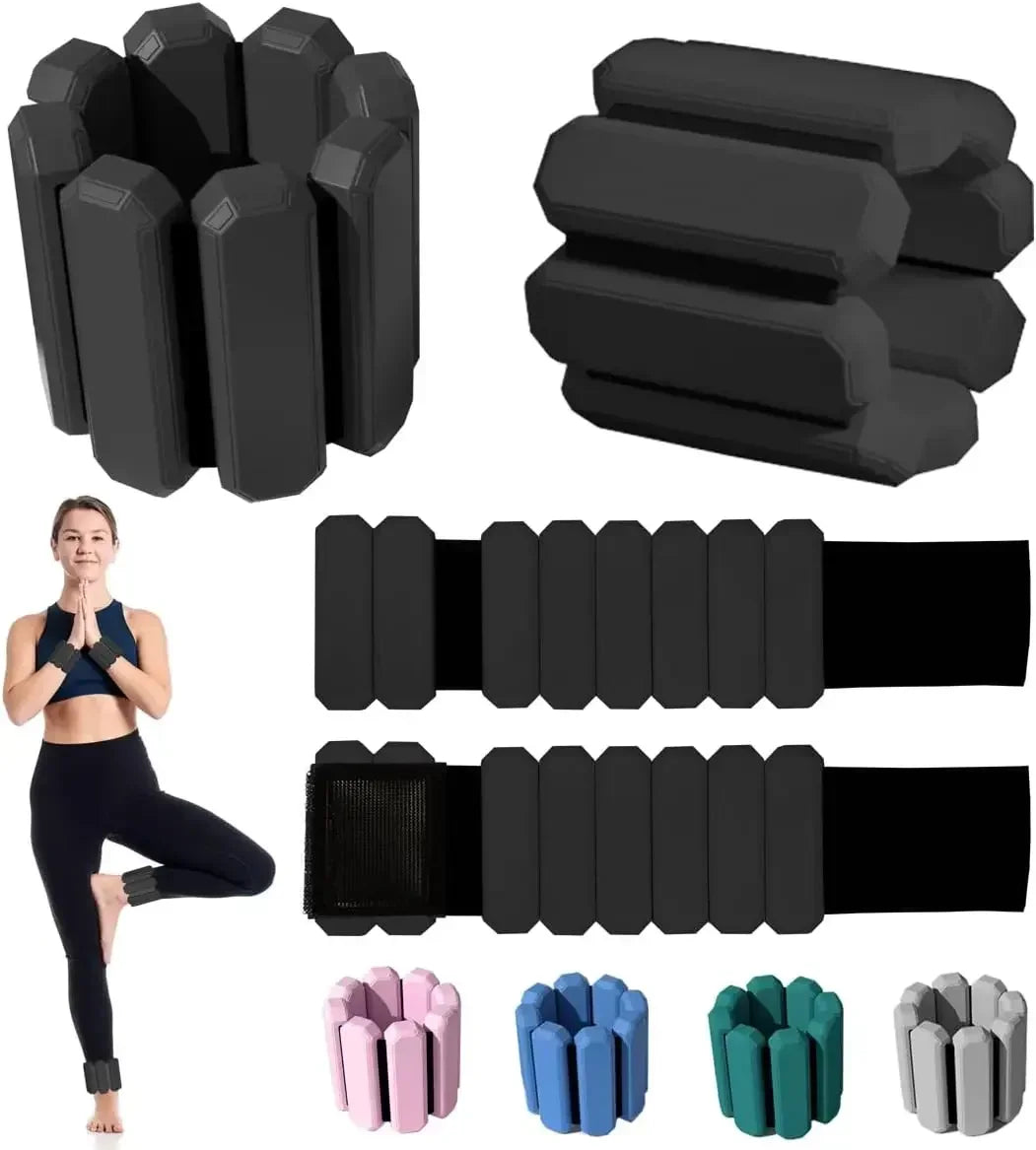 Wrist &amp; Ankle Weights for Women Men Adjustable Arm &amp; Leg Weights Wearable Weighted Bracelet for Yoga Running Cardio Gym Workouts