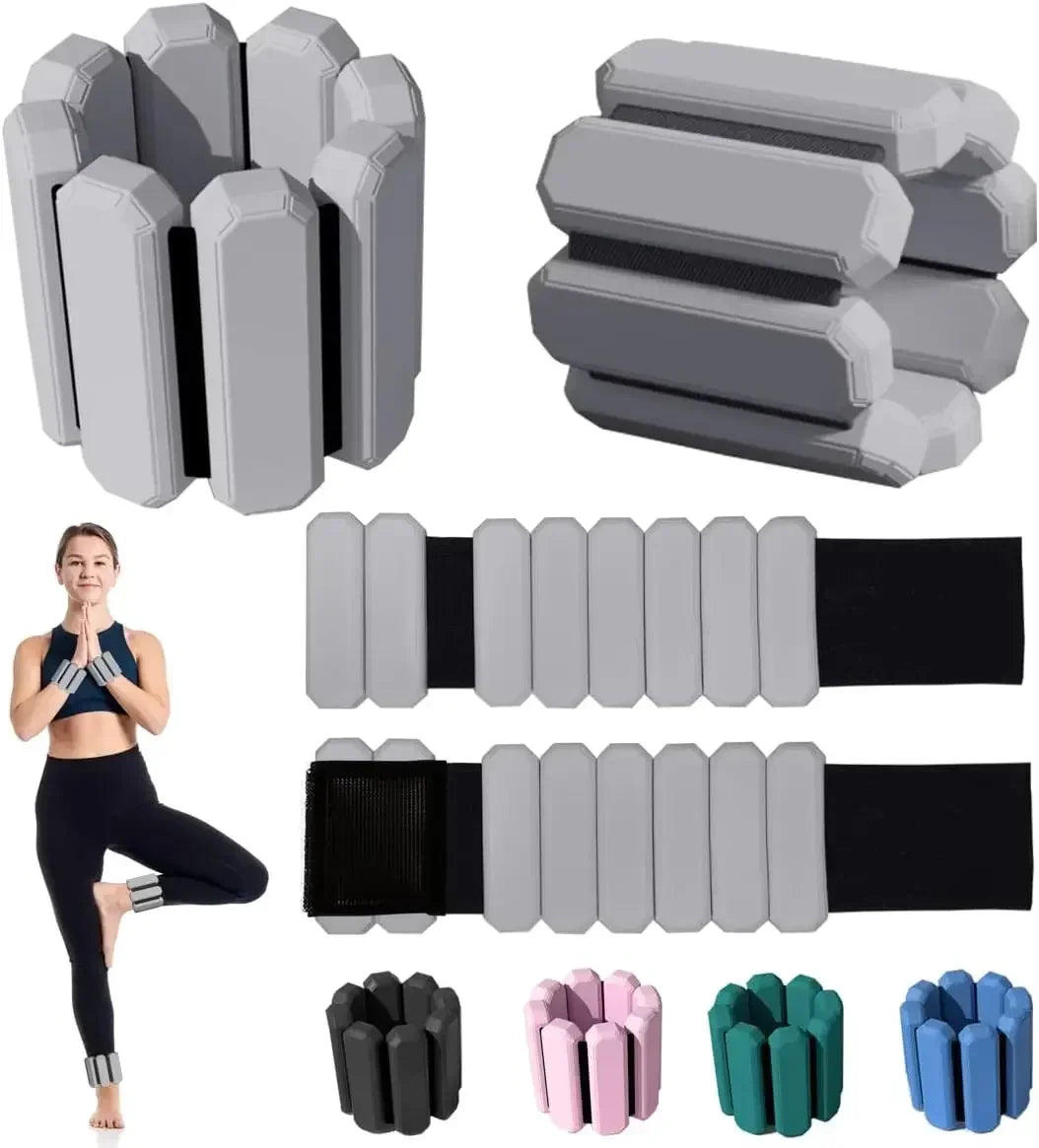 Wrist &amp; Ankle Weights for Women Men Adjustable Arm &amp; Leg Weights Wearable Weighted Bracelet for Yoga Running Cardio Gym Workouts