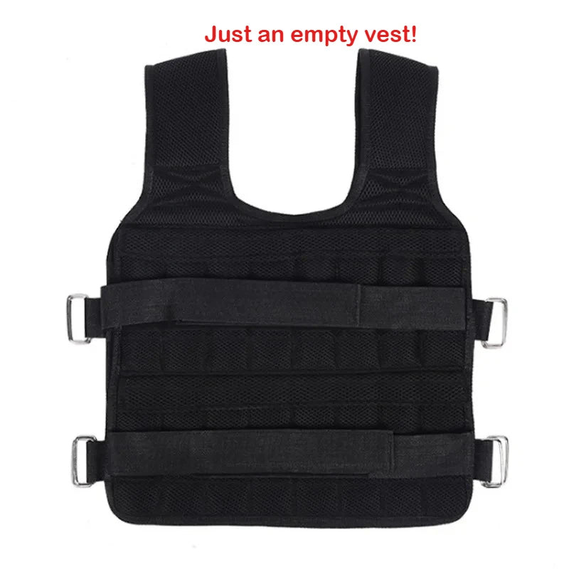 20KG Loading Weight Vest Boxing Train Fitness Equipment Gym Adjustable Waistcoat Exercise Sanda Sparring Protect Sand Clothing
