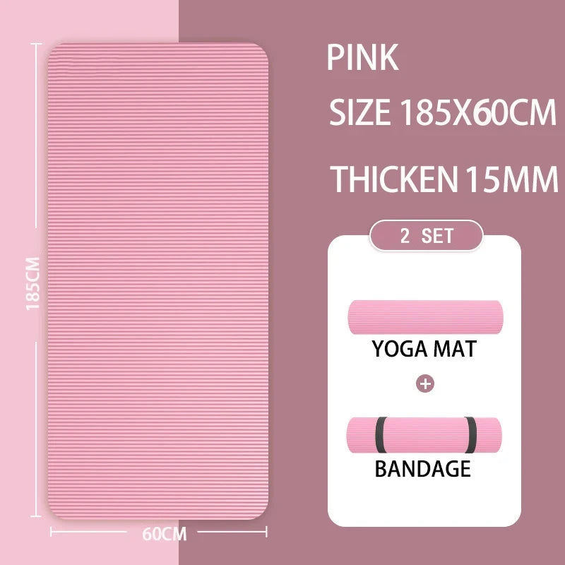 Yoga Mat with A Thickness of 20mm Anti Slip Pilates Fitness Mat Environmentally Friendly Tear Resistant WOMEN&