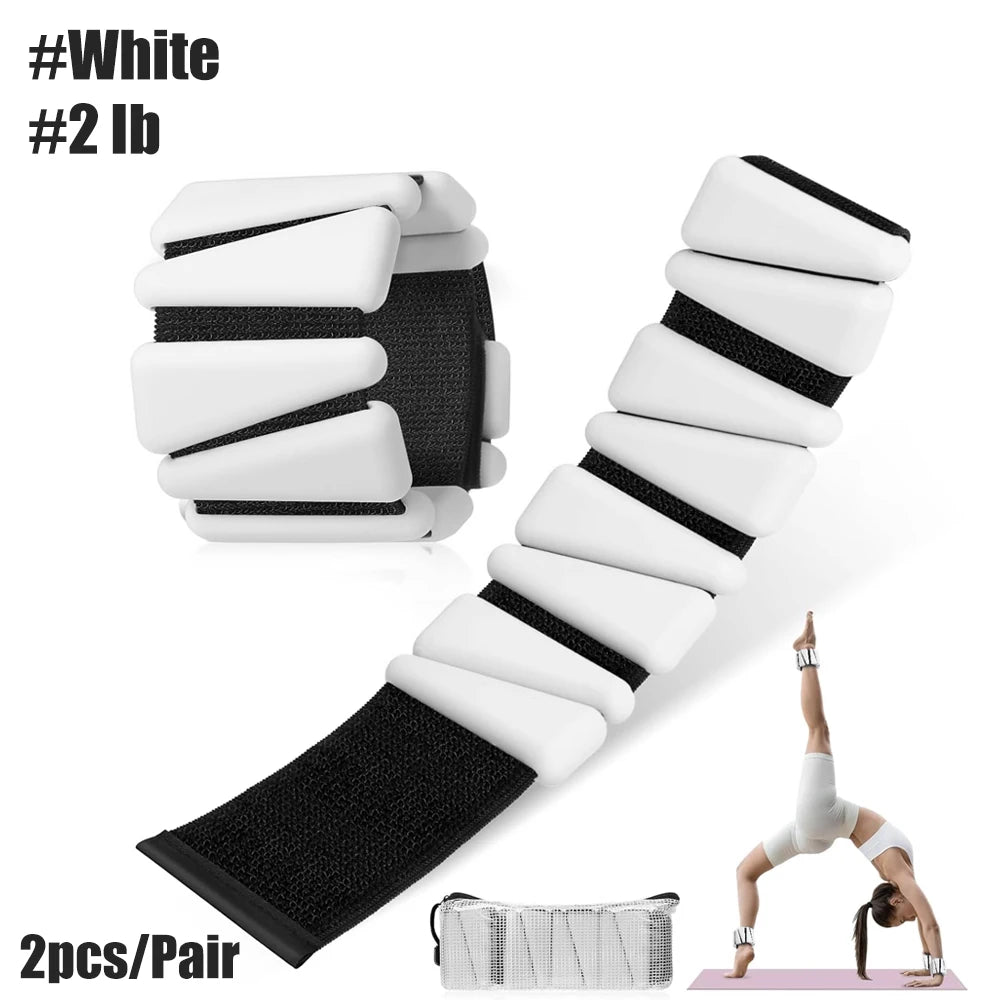 1Pair Ankle Weights for Women,2 lbs/4 lbs Adjustable Wrist Arm Weights for Women &amp; Men Yoga Training Walking Jogging Aerobics