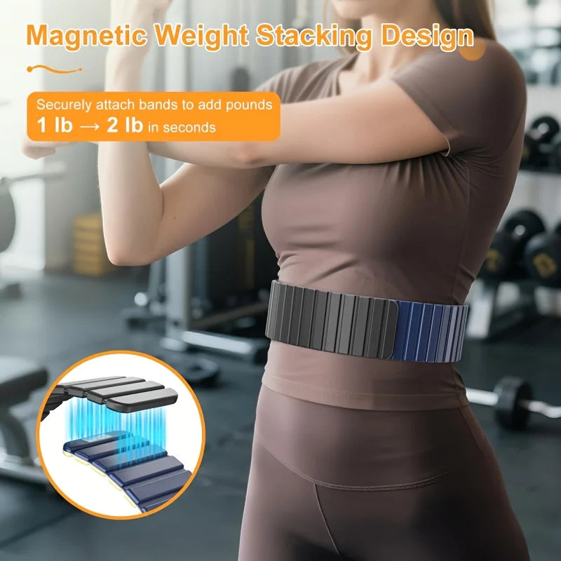 New Magnetic Wrist Weights, 1 Kg Ankle Weights for Women Men, 2 Pack Stackable, Ideal for Jogging/Yoga &amp; More, Great Gift Idea