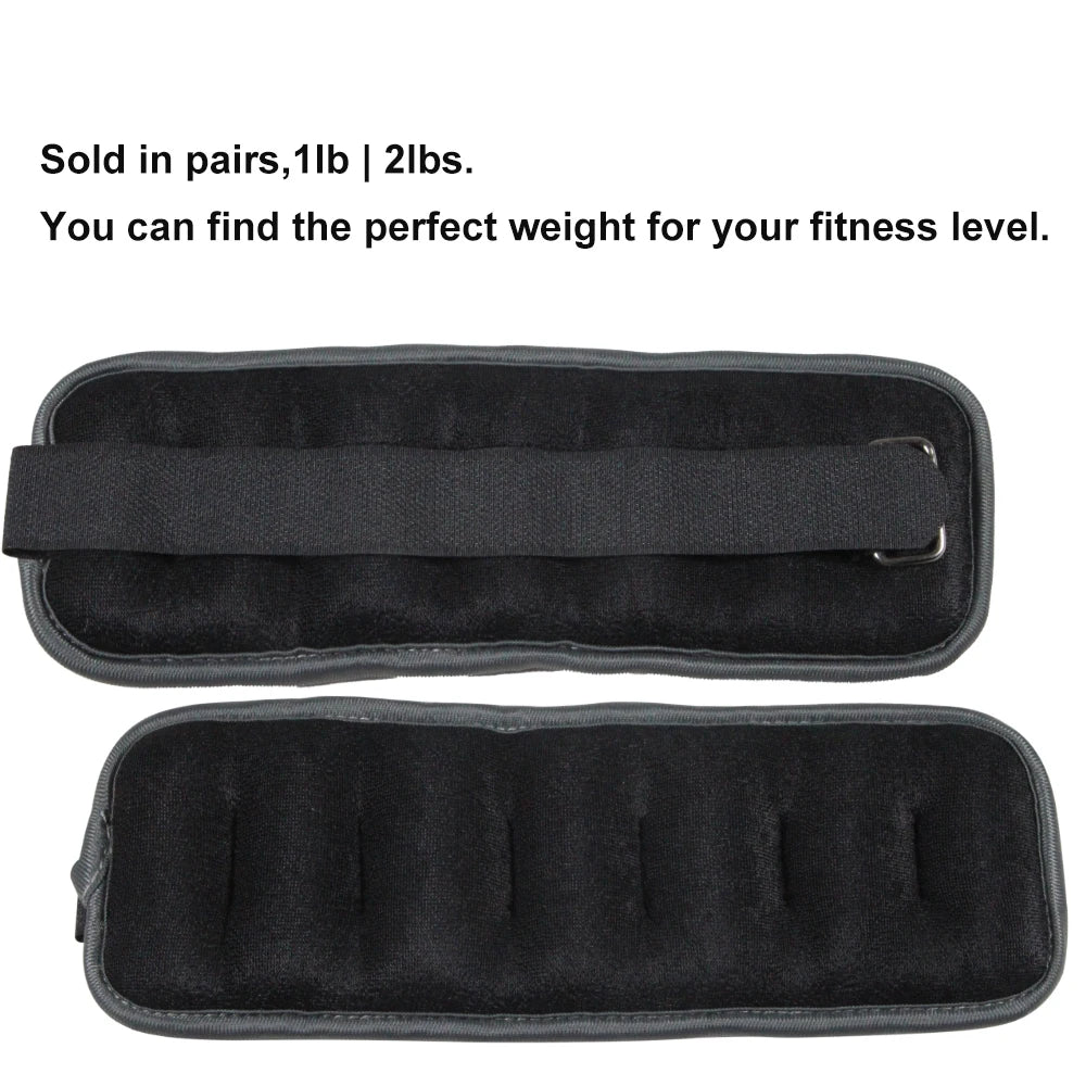 1 Pair Ankle Wrist Weights (0.25kg/0.5kg Each Pack) for Women Men, New Arm Leg Weights Set with Adjustable Straps for Exercise