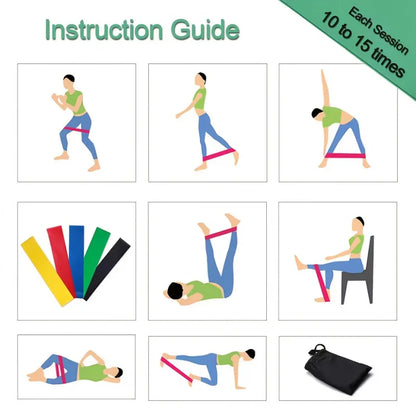 Resistance Bands 5 Levels 10-40LB Elastic Workout Bands for Yoga,Pilates,Strength Train,Home Gym Fitness,Physical for Women Men