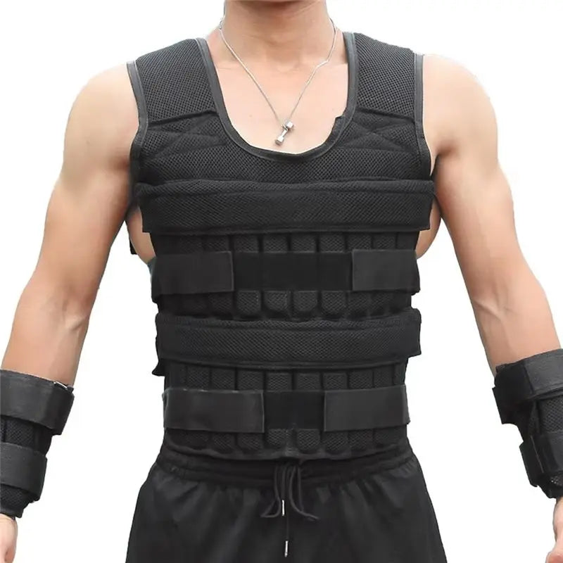 20KG Weighted Vest Training Fitness Weighted Jacket For Strength Endurance Running Not Included Steel Plate
