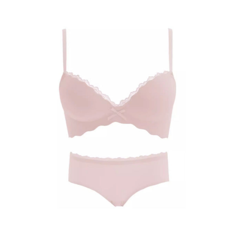 Seamless Push-Up Wireless Bra Set for Small Bust